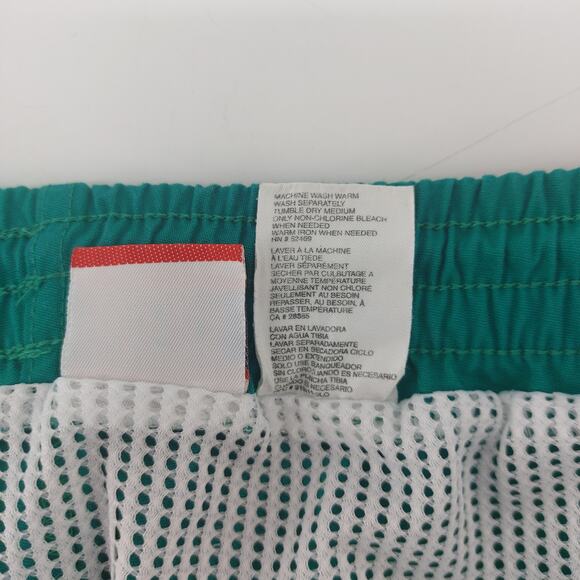 Vintage Swim Trunks Drawstring Beach Pool Green Navy Blue L - Picture 4 of 15